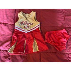 Baby Girl 49ers Cheer Dress w/ Romper